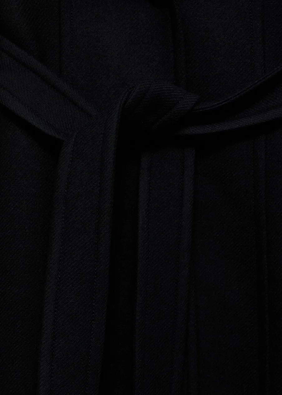 MANGO Płaszcze*Płaszcz wełniany z odpinanym kołnierzem futrzanym