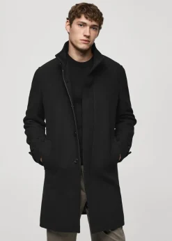 MANGO Płaszcze*Płaszcz wełniany z pikowaną podszewką