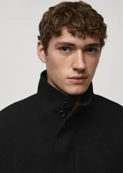 MANGO Płaszcze*Płaszcz wełniany z pikowaną podszewką