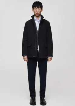 MANGO Płaszcze*Płaszcz wełniany z pikowaną podszewką