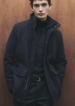 MANGO Płaszcze*Płaszcz wełniany z pikowaną podszewką