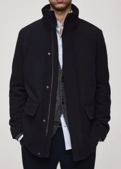 MANGO Płaszcze*Płaszcz wełniany z pikowaną podszewką