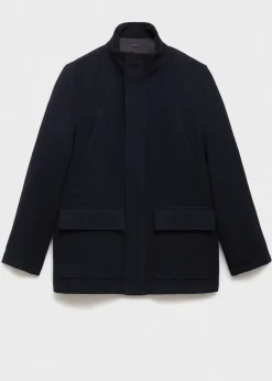 MANGO Płaszcze*Płaszcz wełniany z pikowaną podszewką