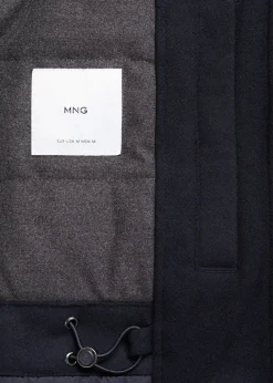 MANGO Płaszcze*Płaszcz wełniany z pikowaną podszewką