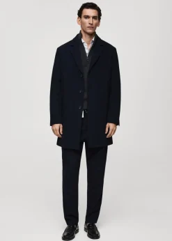 MANGO Płaszcze*Płaszcz wełniany z pikowaną podszewką