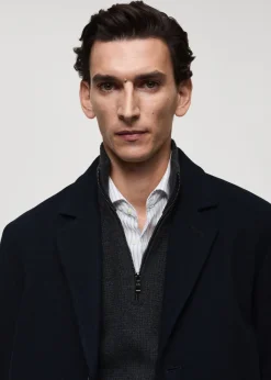 MANGO Płaszcze*Płaszcz wełniany z pikowaną podszewką