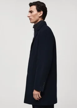 MANGO Płaszcze*Płaszcz wełniany z pikowaną podszewką