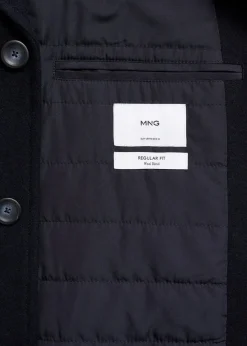 MANGO Płaszcze*Płaszcz wełniany z pikowaną podszewką