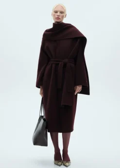 MANGO Płaszcze*Płaszcz wełniany z szalem