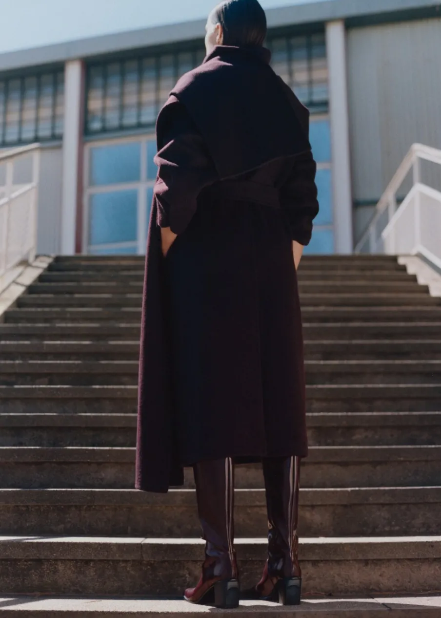 MANGO Płaszcze*Płaszcz wełniany z szalem