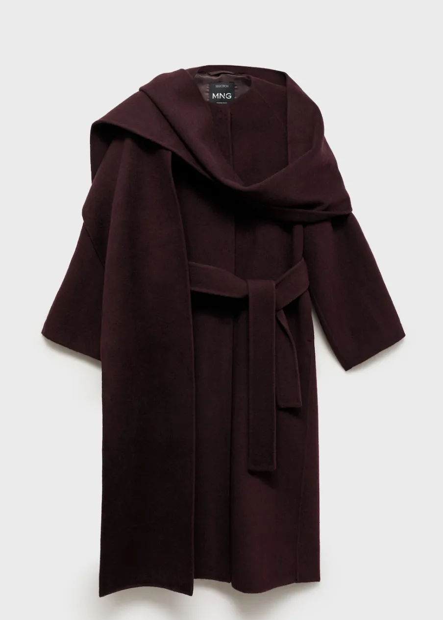 MANGO Płaszcze*Płaszcz wełniany z szalem