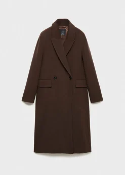 MANGO Płaszcze*Płaszcz wełniany z szalem z frędzlami