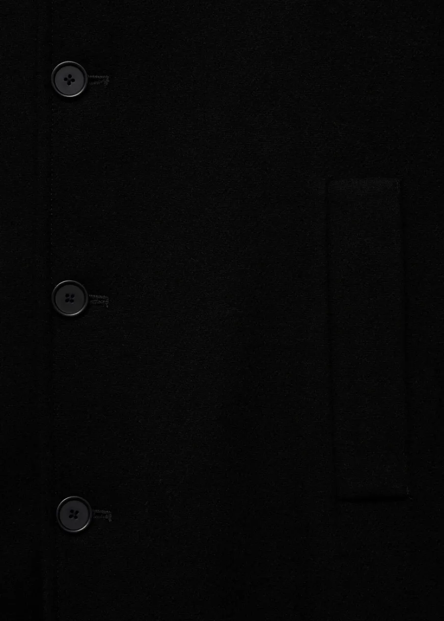 MANGO Płaszcze*Płaszcz wełniany z wysokim kołnierzem