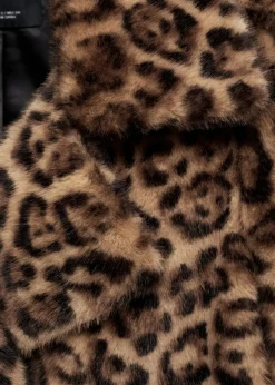 MANGO Płaszcze*Płaszcz z imitacji futra w lamparcie cętki