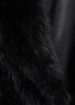 MANGO Płaszcze*Płaszcz z imitacji futra z klapami