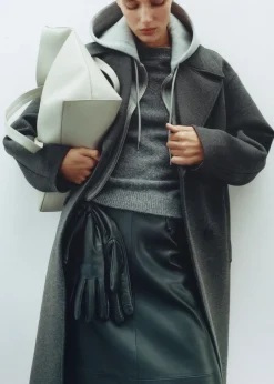 MANGO Płaszcze*Płaszcz z kontrastowym kapturem