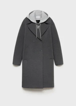 MANGO Płaszcze*Płaszcz z kontrastowym kapturem