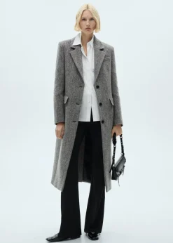 MANGO Płaszcze*Płaszcz z marmurkowej wełny