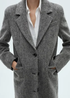 MANGO Płaszcze*Płaszcz z marmurkowej wełny