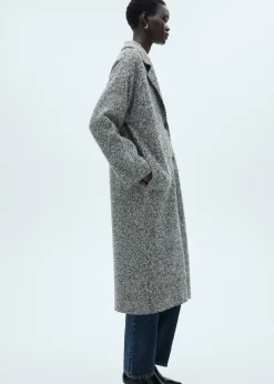 MANGO Płaszcze*Płaszcz z melanżowej dzianiny bawełnianej