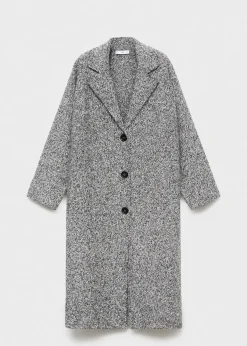 MANGO Płaszcze*Płaszcz z melanżowej dzianiny bawełnianej