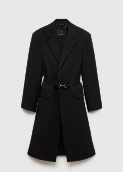 MANGO Płaszcze*Płaszcz z usztywnieniem, podszewką i paskiem