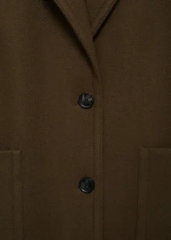 MANGO Płaszcze*Płaszcz z wełny dziewiczej z kieszeniami
