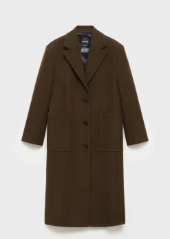 MANGO Płaszcze*Płaszcz z wełny dziewiczej z kieszeniami