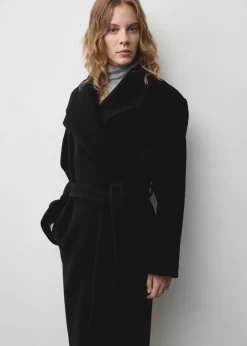MANGO Płaszcze*Płaszcz z wełny dziewiczej z wysokim kołnierzem