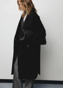 MANGO Płaszcze*Płaszcz z wełny dziewiczej z wysokim kołnierzem