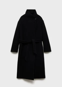 MANGO Płaszcze*Płaszcz z wełny dziewiczej z wysokim kołnierzem
