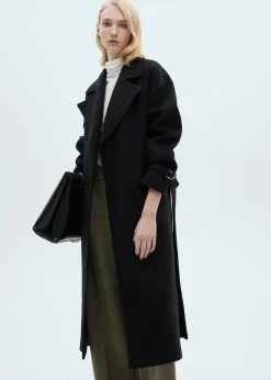 MANGO Płaszcze*Płaszcz z wełny manteco z dużymi klapami