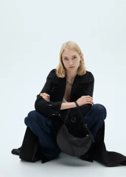 MANGO Płaszcze*Płaszcz z wełny manteco z dużymi klapami