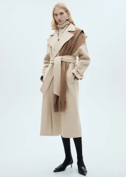 MANGO Płaszcze*Płaszcz z wełny manteco z dużymi klapami