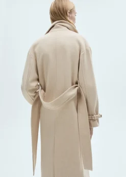 MANGO Płaszcze*Płaszcz z wełny manteco z dużymi klapami