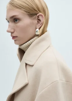 MANGO Płaszcze*Płaszcz z wełny manteco z dużymi klapami