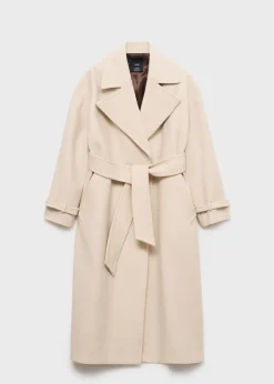 MANGO Płaszcze*Płaszcz z wełny manteco z dużymi klapami