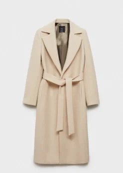 MANGO Płaszcze*Płaszcz z wełny manteco z odpinanym kołnierzem