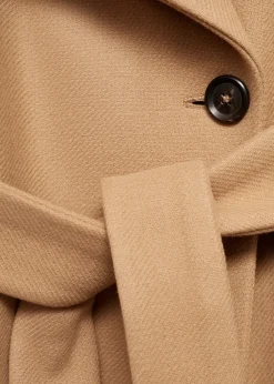 MANGO Płaszcze*Płaszcz z wełny manteco z paskiem