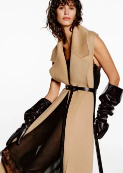 MANGO Płaszcze*Płaszcz z wełny z odpinaną kamizelką