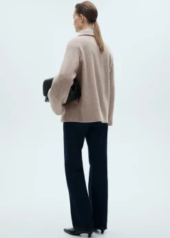 MANGO Płaszcze*Płaszcz z wełny z wysokim kołnierzem