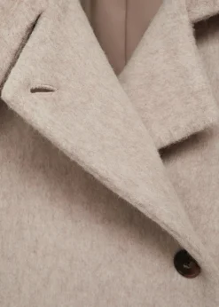 MANGO Płaszcze*Płaszcz z wełny z wysokim kołnierzem