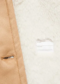 Dzieci MANGO Płaszcze I Kurtki*Płaszcz ze sztucznego zamszu z futerkiem