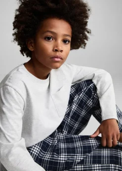 Dzieci MANGO Piżamy*Piżama bawełniana w kratkę