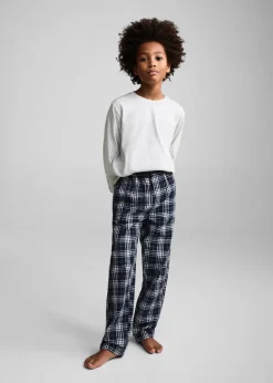 Dzieci MANGO Piżamy*Piżama bawełniana w kratkę