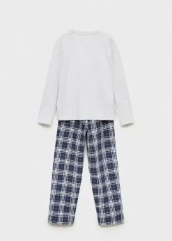 Dzieci MANGO Piżamy*Piżama bawełniana w kratkę