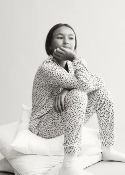 Dzieci MANGO Piżamy*Piżama bawełniana w kwiaty