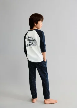 Dzieci MANGO Piżamy*Piżama bawełniana z długimi nogawkami i nadrukiem