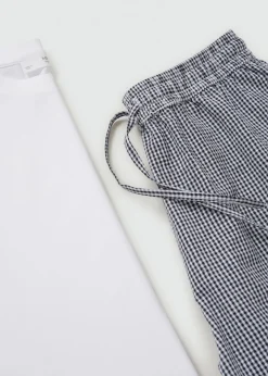 MANGO Piżamy|Piżamy*Piżama dwuczęściowa w kratkę vichy