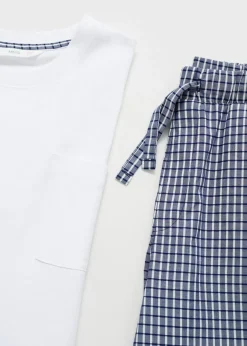 MANGO Piżamy*Piżama z 100% bawełny ze spodniami w kratę